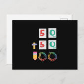 100 Tage Mathematik Postkarte (Vorne/Hinten)