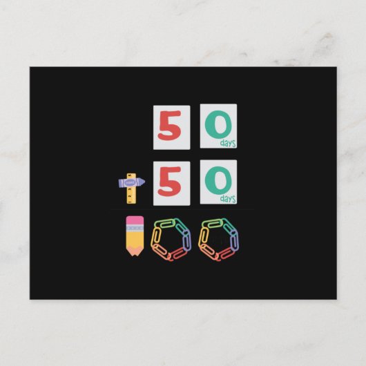 100 Tage Mathematik Postkarte (Vorderseite)