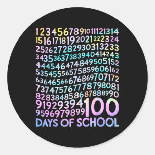 100 Tage Mathematik Zahl 100. Schullehrer Runder Aufkleber