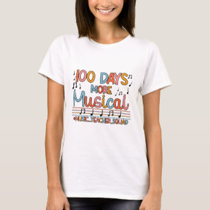 100 Tage mehr musikalische Notizen 100 Tage Schulb T-Shirt