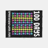 100 Tage mit Fun Cupcake Celebration Sc Fleecedecke (Vorderseite (Horizontal))