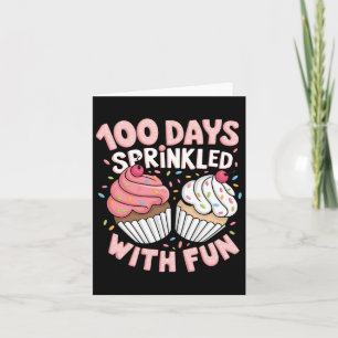 100 Tage mit lustigen Cupcake Girls glücklich 10 Karte
