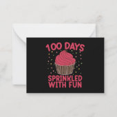 100 Tage mit lustigen Cupcake School Girl Mitteilungskarte (Vorderseite)