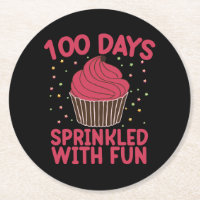 100 Tage mit lustigen Cupcake School Girl