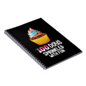 100 Tage mit lustigen Cupcake School Lehrer Notizblock (Rechte Seite)