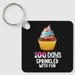 100 Tage mit lustigen Cupcake School Lehrer Schlüsselanhänger