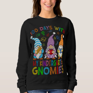 100 Tage mit meinem Kindergarten Gnomes Virtual Te Sweatshirt