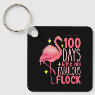 100 Tage mit meiner fabelhaften Flamingo-Schule Schlüsselanhänger