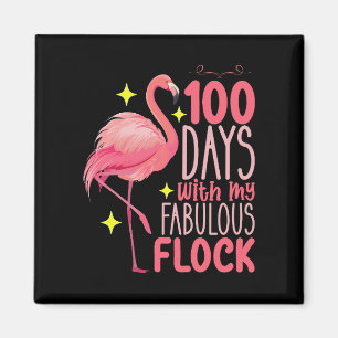 100 Tage mit meiner fantastischen Schwarm-Flamingo Magnet