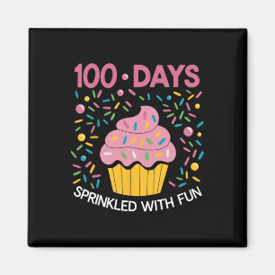 100 Tage mit Spaß Cupcake Niedlich Happy 100 Magnet