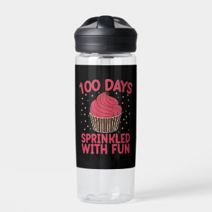 100 Tage mit Spaß gesprenkelt Cupcake Schulmädchen Trinkflasche
