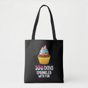 100 Tage mit Spaß gesprenkelter Cupcake-Schullehre Tasche