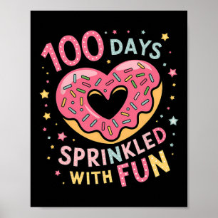 100 Tage mit Spaß geteilt, kein Herz Lehrer Poster
