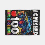 100 Tage Monster LKW 100 Scho-Tag Fleecedecke (Vorderseite (Horizontal))