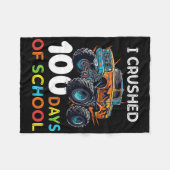 100 Tage Monster LKW 100 Scho-Tag Fleecedecke (Vorderseite (Horizontal))