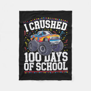 100 Tage Monster LKW 100. Schultag Fleecedecke