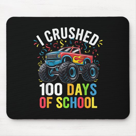 100 Tage Monster LKW 100. Schultag Mousepad (Vorne)