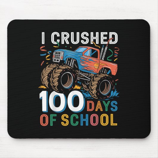 100 Tage Monster LKW 100. Schultag Mousepad (Vorne)