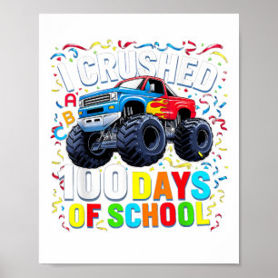 100 Tage Monster LKW 100. Schultag Poster