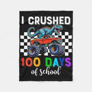 100 Tage Monster LKW 100 Tage Dinosa Fleecedecke