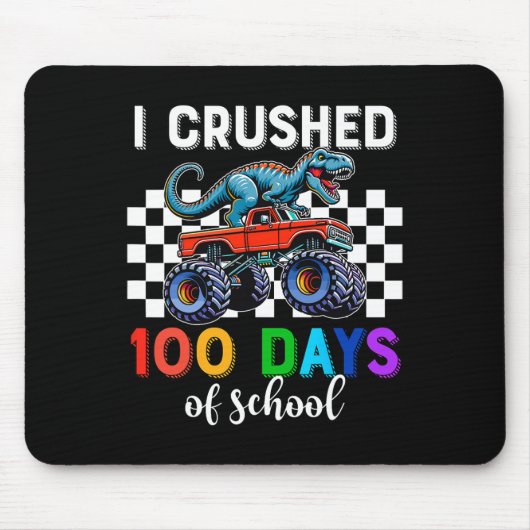 100 Tage Monster LKW 100 Tage Dinosa Mousepad (Vorne)