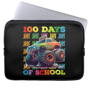 100 Tage Monster Truck Lehrer Schüler Schule Laptopschutzhülle