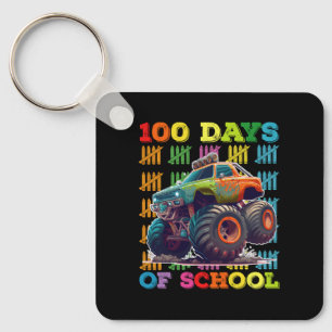 100 Tage Monster Truck Lehrer Schüler Schule Schlüsselanhänger
