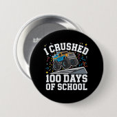 100 Tage Monster Truck Schule 100. Tagesschule Button (Vorne & Hinten)