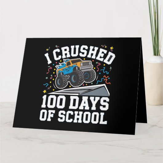 100 Tage Monster Truck Schule 100. Tagesschule Karte (Vorderseite)