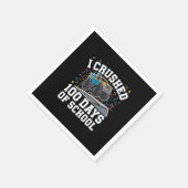 100 Tage Monster Truck Schule 100. Tagesschule Serviette (Ecke)