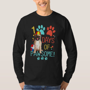 100 Tage Mops in der Schule 100 Tage Pfau T-Shirt