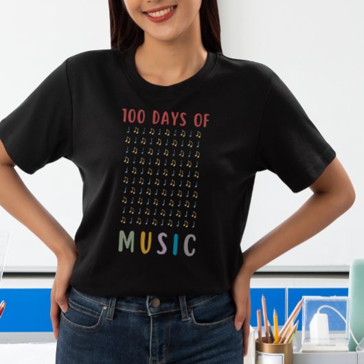 100 Tage Musiknoten 100. Schultagslehrer T-Shirt