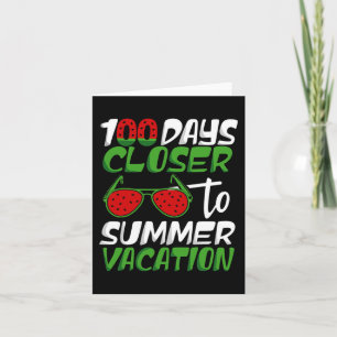 100 Tage Naher bis Sommerferien Lehrer 100 Tage Karte