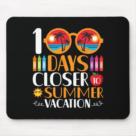 100 Tage Naher zum Sommerurlaub Mousepad (Vorne)