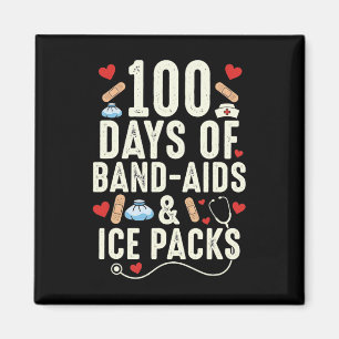 100 Tage Nd Aids und Eisbeutel Krankenschwester Sc Magnet