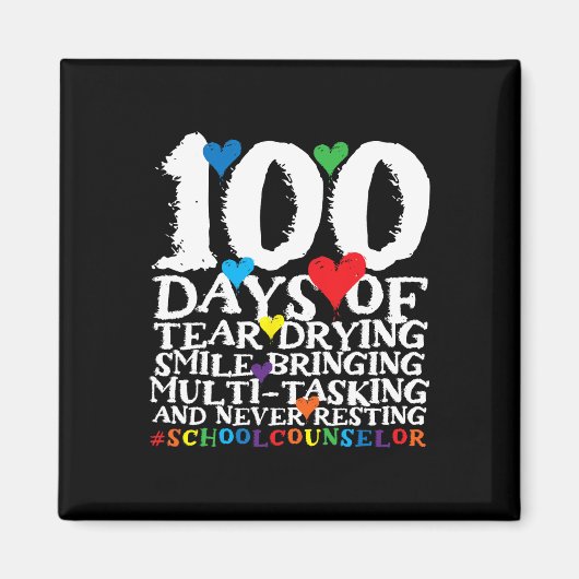 100 Tage Niedlich School Counselor Magnet (Vorne)