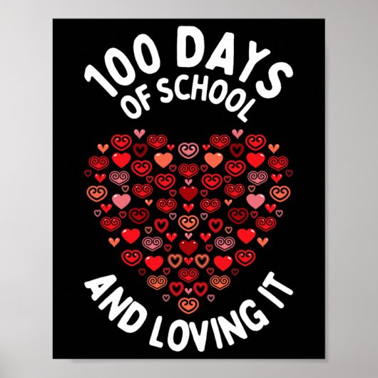 100 Tage Niedliches Herz der Schule 100 Tage Poster (Vorne)