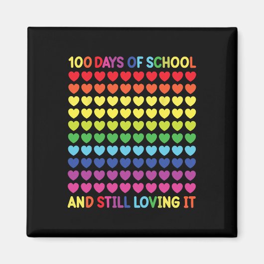 100 Tage Niedliches Herzstudium Magnet (Vorne)