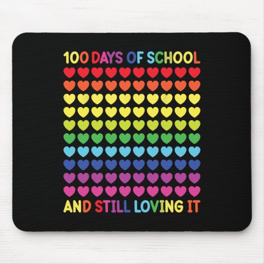 100 Tage Niedliches Herzstudium Mousepad (Vorne)
