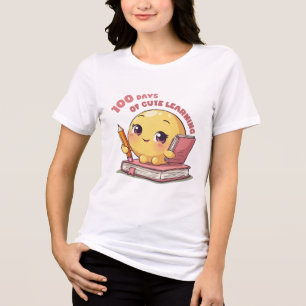 100 Tage Niedliches Lernen T-Shirt Tri-Blend Shirt