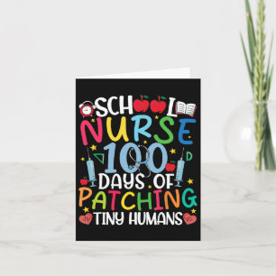 100 Tage Patchen winzige Menschen nurse 100. Tag Karte