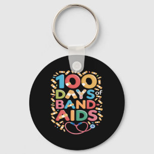 100 Tage Pflaster - Schulkrankenschwester 100 Tage Schlüsselanhänger