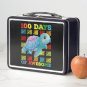 100 Tage Phantastische Schildkröte 100. Schultag Metall Brotdose (Beispiel)