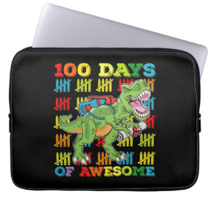 100 Tage Phantastische T Rex Dinosaurier 100. Schu Laptopschutzhülle