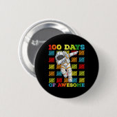 100 Tage Phantastischer Astronaut 100. Schultag Button (Vorne & Hinten)