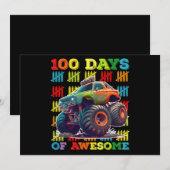 100 Tage Phantastischer Monster-Lkw 100. Tagesschu Einladung (Vorne/Hinten)
