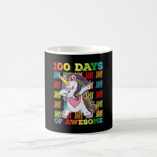 100 Tage Phantastisches Einhorn 100. Schultag Kaffeetasse (Mittel)