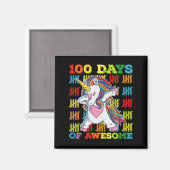 100 Tage Phantastisches Einhorn 100. Schultag Magnet (Vorderseite/Rückseite)
