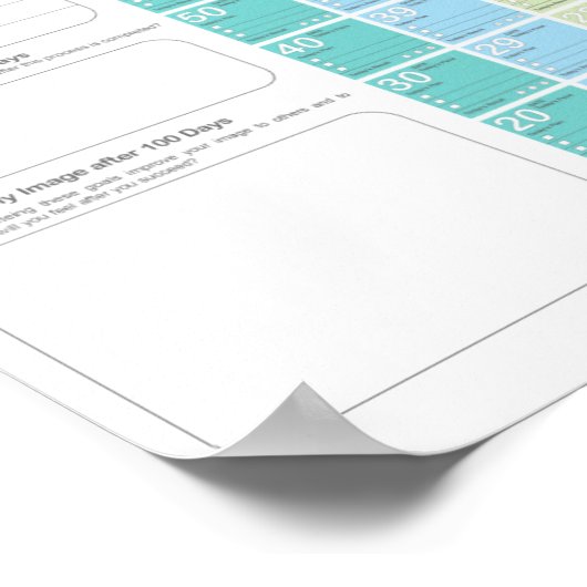 100 Tage Planungskalender D-Day Poster (Ecke)