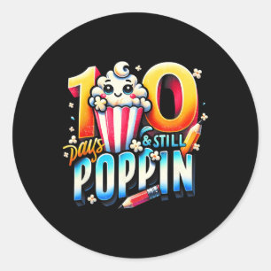 100 Tage Poppin Fun Popcorn kehrten nach Scho zurü Runder Aufkleber